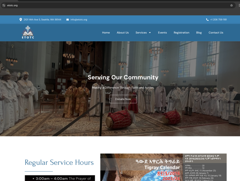 Celebrating the Launch of Our New Website: St. Emmanuel Tigray Orthodox Tewahedo Church Seattle